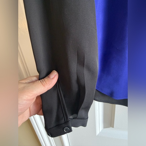 Elegant Black and Blue Women's Silk Top by Elie Tahari, size S, EUC! - Picture 6 of 11